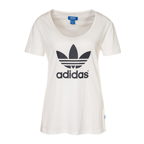NEW TREFOIL - tshirt z nadrukiem - adidas Originals - kolor biały